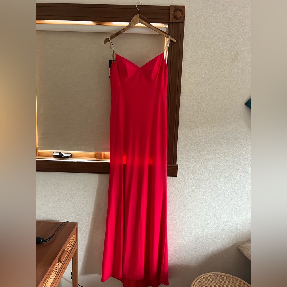 Size 4 hot coral dress never worn